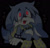 Size: 891x847 | Tagged: safe, artist:bobbutterbutt, kit the fennec, 2026, black background, cute, fennec, heart, kitabetes, looking offscreen, male, mouth open, one fang, open smile, simple background, sitting, smile, solo, wagging tail