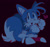 Size: 862x817 | Tagged: safe, artist:bobbutterbutt, miles "tails" prower, oc, oc:blails the fox, fox, 2026, color swap, cute, eyelashes, female, fur markings, heart, ocbetes, one fang, open smile, outline, pointing, red background, simple background, sketch, smile, solo, solo female, standing, trans female, transgender