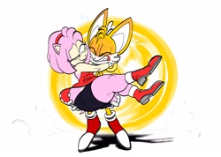 Size: 3858x2742 | Tagged: safe, artist:ultra_aka_ross, amy rose, miles "tails" prower