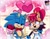 Size: 3300x2550 | Tagged: safe, artist:gushigumi, sally acorn, sonic the hedgehog, chipmunk, hedgehog, 2022, alternate outfit, archie sonic the hedgehog, blushing, bowtie, building, clothes, duo, eyes closed, female, flower, flower bouquet, grin, hand on cheek, happy, heart, holding hands, holding something, male, ringblader, rose, sally x sonic, shipping, smile, straight, tiara, valentine's day