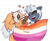 Size: 1280x1054 | Tagged: safe, artist:ys2107, tangle the lemur, whisper the wolf, 2026, blushing, duo, eye clipping through hair, eyes closed, happy, heart, idw sonic the hedgehog, lesbian, lesbian pride, pride, pride flag, pride month, shipping, simple background, smile, solo, tangle x whisper, white background