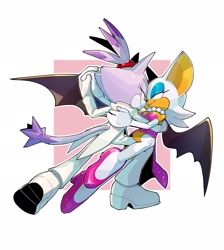 Size: 1838x2048 | Tagged: safe, artist:mariaartes51, blaze the cat, rouge the bat, alternate outfit, dancing, dress, duo, suit