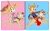 Size: 2048x1280 | Tagged: safe, artist:silvers_rings, antoine d'coolette, bunnie rabbot, muttski, coyote, dog, rabbit, 2025, blue background, butterfly, chasing, collar, cowboy hat, exclamation mark, female, hat, holding something, literal animal, looking at viewer, male, open smile, pink background, riding, roboticized, running, simple background, smile, smiling at viewer, tongue out, trio, walking