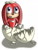 Size: 351x466 | Tagged: safe, artist:manicsfan, knuckles the echidna, echidna, 2006, baby, egg, hatching, looking offscreen, looking up, male, mouth open, open smile, simple background, smile, solo, white background