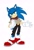 Size: 1377x2048 | Tagged: safe, artist:melodycler01, sonic the hedgehog, hedgehog, 2024, clothes, fully clothed, looking at viewer, male, pants, pose, scarf, shirt, shoes, simple background, smile, smiling at viewer, solo, standing, white background