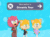 Size: 800x597 | Tagged: safe, artist:redstarring, amy rose, miles "tails" prower, nine, sonic prime, 2026, animated, english text, frown, gif, nine is not amused, screencap, self paradox, smile, text, tomodachi life:living the dream, trio, unamused