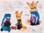 Size: 2048x1536 | Tagged: safe, artist:redstarring, kit the fennec, miles "tails" prower, fox, 2026, alternate version, arrow, au:twin tails, bomb, cross popping vein, duo, emo, emo kit, emo outfit, english text, fennec, flat colors, frown, fur markings, gay, grey background, hugging, hugging from behind, kit x nine, kit x tails, lidded eyes, male, shipping, simple background, speech bubble, text, wire