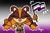 Size: 1000x650 | Tagged: safe, artist:laurawojtowicz, sticks the badger, badger, 2026, asexual, asexual pride, eyes closed, female, flag, flat colors, gradient background, happy, mouth open, outline, pride, pride flag, pride flag background, pride month, signature, smile, solo