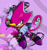 Size: 3816x4080 | Tagged: safe, artist:2kartz, espio the chameleon, 2026, absurd res, blade, echo background, frown, holding something, kunai knife, looking at viewer, ninja star, shine, solo, weapon