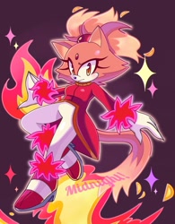 Size: 1578x2019 | Tagged: safe, artist:chaotixmidnight, blaze the cat, burning blaze, super form