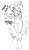 Size: 557x966 | Tagged: safe, artist:izipizzie, tangle the lemur, whisper the wolf, 2025, arrow, cute, duo, eyes closed, female, heart, hugging, jumping, lesbian, line art, mid-air, monochrome, shipping, simple background, smile, standing, tangabetes, tangle x whisper, text, whispabetes, white background
