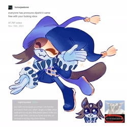 Size: 2048x2048 | Tagged: safe, artist:vixenmatch, 2025, :3, agender, agender soleil, cute, lunar the suger glider, meme, reference inset, simple background, smile, soleil the sugar glider, soleilabetes, solo, solo agender, sparkles, star (symbol), sugar glider, tumblr, white background