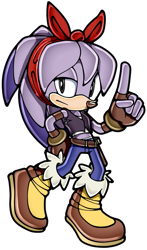Size: 545x928 | Tagged: safe, artist:paulicat-24, perci the bandicoot, 2014, bandicoot, brown nose, female, frown, hand on hip, looking at viewer, pointing, simple background, solo, sonic boom (tv), standing, standing on one leg, style emulation, transparent background, uekawa style