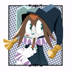 Size: 2048x2048 | Tagged: safe, artist:butterrrmoth, 2026, agender, agender soleil, food, looking offscreen, popsicle, signature, smile, soleil the sugar glider, solo, solo agender, sugar glider