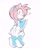 Size: 1622x2048 | Tagged: safe, artist:frogfroggs, amy rose, hedgehog, 2026, dress, hands behind back, hands together, heart, limited palette, looking at viewer, looking back, looking back at viewer, pride, pride month, simple background, smile, solo, standing, trans pride, treads, white background, wink