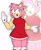 Size: 992x1200 | Tagged: safe, artist:maxieweenie, amy rose, amybetes, antenna, cute, echo background, outline, solo