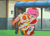 Size: 1032x742 | Tagged: safe, artist:recolouradventures, artist:shieldlightningarts, amy rose, cream the rabbit, hedgehog, rabbit, sonic x, 2022, base used, dress, duo, eyes closed, hugging, mouth open, open smile, screenshot background, smile, standing