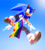 Size: 1824x2016 | Tagged: safe, artist:3d-eve, sonic the hedgehog, hedgehog, 2026, 3d, daytime, female, flag, gay pride, holding something, looking offscreen, mid-air, outdoors, posing, pride, pride flag, pride month, rainbow flag, smile, solo, trans female, trans girl sonic, transgender, treads