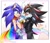 Size: 2048x1758 | Tagged: safe, artist:sheerad119_, shadow the hedgehog, sonic the hedgehog, 2026, bisexual, bisexual pride, cape, demiromantic, demiromantic pride, demisexual, demisexual pride, duo, duo male, ear piercing, earring, english text, face paint, face piercing, gay, gay pride, heart, intersex, intersex male, intersex pride, jacket, lidded eyes, looking at each other, male, nose piercing, pride, pride flag, pride month, scar, shadow x sonic, shipping, smile, standing, text, top surgery scars, trans male, transgender, wagging tail