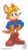 Size: 1152x2048 | Tagged: safe, artist:twincubcakes, antoine d'coolette, coyote, 2026, hands on hips, looking at viewer, male, pose, simple background, smile, solo, standing, watermark, white background