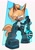 Size: 1444x2048 | Tagged: safe, artist:emilex56, whisper the wolf, wolf, 2026, eyes closed, female, from below, frown, holding something, solo, standing, weapon, wispon