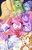 Size: 1326x2048 | Tagged: safe, artist:fernsstories, amy rose, blaze the cat, cosmo the seedrian, cream the rabbit, maria robotnik, rouge the bat, sage, sally acorn, tangle the lemur, bat, cat, chipmunk, hedgehog, human, lemur, rabbit, seedrian, sonic frontiers, 2026, artificial intelligence, eyes closed, female, group, holding something, idw sonic the hedgehog, looking at viewer, looking back, looking offscreen, open smile, sally's vest and boots, smile, smiling at viewer, star (sky)