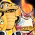 Size: 2048x2048 | Tagged: safe, artist:bigctor77, big the cat, vector the crocodile, 2026, aura, clenched fists, clenched teeth, cross popping vein, duo, frown, looking offscreen, male, outline, star (sky), super big, super form, super vector, white outline