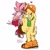 Size: 3334x3363 | Tagged: safe, artist:piko_nae, amy rose, bark the polar bear, age difference, amy x bark, heart, kiss, shipping, simple background, straight, wagging tail, white background