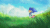 Size: 1000x563 | Tagged: safe, artist:flaerty, sonic the hedgehog, hedgehog, 2020, animated, daytime, eyes closed, frame by frame, gif, gloves, grass, shoes, smile