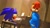 Size: 1920x1080 | Tagged: safe, artist:pixelrush, sally acorn, sonic the hedgehog, chipmunk, hedgehog, 2022, 3d, alternate outfit, blender (medium), bowtie, castle, clothes, dress, duo, fat, fat sally acorn, female, indoors, looking at offscreen, looking at them, male, musical instrument, piano, playing music, sally x sonic, shipping, singing, sitting, straight