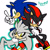 Size: 600x600 | Tagged: safe, artist:nenikat, shadow the hedgehog, silver the hedgehog, sonic the hedgehog, hedgehog, flat colors, gloves, looking at viewer, male, pose, psychokinesis, shoes, signature, simple background, trio, white background