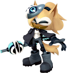 Size: 2500x2500 | Tagged: safe, artist:darkhedgehog23, artist:nibroc-rock, whisper the wolf, 2020, 3d, absurd res, eyes closed, fangs, holding something, simple background, smile, solo, standing, transparent background