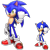 Size: 640x640 | Tagged: safe, artist:dokatzo, artist:infiniteanimator426, sonic the hedgehog, 3d, pointing, posing, redraw, reference inset, simple background, smile, solo, sonic 4: episode 2, transparent background