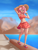 Size: 2006x2674 | Tagged: safe, artist:alwixv, amy rose, human, bikini, hat, humanized, solo female, swimsuit