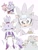 Size: 1536x2048 | Tagged: safe, artist:hop_step_mofffu, amy rose, blaze the cat, silver the hedgehog, cat, hedgehog, 2026, apple, bed, blanket, blaze x silver, blushing, bowl, cold compressor, cooking, drink, drinking glasses, duo focus, eyes closed, female, food, fruit, holding something, japanese text, looking at each other, male, paper, pillow, shipping, sick, simple background, smile, sparkles, straight, trio, white background