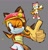 Size: 1342x1392 | Tagged: safe, artist:rocketrrush, marine the raccoon, raccoon, 2026, alternate outfit, cap, clenched teeth, clothes, eyelashes, female, gloves, grey background, hat, looking at viewer, pointing, pointing at viewer, reference inset, shorts, simple background, smile, solo, sonic runners, star (symbol), summer, tank top, visor, wink