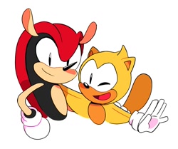 Size: 1375x1148 | Tagged: safe, artist:deltahead, mighty the armadillo, ray the flying squirrel