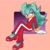 Size: 2000x2000 | Tagged: safe, artist:kuromzu_, breezie the hedgehog, hedgehog, 2026, butt, clenched teeth, lidded eyes, looking at viewer, signature, sitting, smile, solo