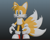 Size: 945x762 | Tagged: safe, artist:returnofsteely, miles "tails" prower, fox, 2026, 3d, gradient background, looking offscreen, male, smile, solo, standing, three tails