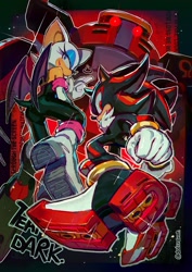 Size: 2048x2897 | Tagged: safe, artist:datcravat, e-123 omega, rouge the bat, shadow the hedgehog