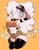 Size: 1815x2357 | Tagged: safe, artist:usa37107692, lanolin the sheep, sheep, big breasts, breasts, character name, clothes, english text, female, idw sonic the hedgehog, looking at viewer, pose, shorts, simple background, solo, yellow background