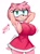 Size: 686x926 | Tagged: safe, artist:halfasoda, amy rose, hedgehog, big breasts, blushing, breasts, female, hands behind head, posing, watermark, white background