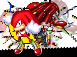 Size: 1600x1200 | Tagged: safe, artist:oneloafposting, knuckles the echidna, echidna, classic knuckles, classic sonic (universe), male, metal knuckles