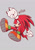 Size: 828x1171 | Tagged: safe, artist:prinkl, knuckles the echidna, echidna, clenched fists, gloves, grey background, looking offscreen, male, open mouth, shoes, simple background, solo, treads
