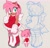 Size: 2048x1965 | Tagged: safe, artist:kore_eon, amy rose, hedgehog, bow, clothes, dress, female, heart eyes, looking at viewer, simple background, smile, smiling at viewer, solo