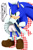 Size: 531x800 | Tagged: safe, artist:shoppaaaa, sonic the hedgehog, hedgehog, bloomers, blushing, bow, clothes, crossdressing, dress, gloves, gothic lolita, lolita, maid outfit, male, shoes, solo, standing
