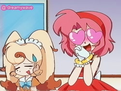 Size: 720x540 | Tagged: safe, artist:dreamywave, amy rose, cream the rabbit, human, humanized