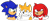 Size: 1280x554 | Tagged: safe, artist:rabiesram, knuckles the echidna, miles "tails" prower, sonic the hedgehog, team sonic