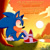 Size: 894x894 | Tagged: safe, artist:faelingmagic, sonic the hedgehog, hedgehog, english text, gloves, grass, looking offscreen, male, positivity, shoes, sitting, smile, sunset, tree