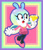 Size: 831x961 | Tagged: safe, artist:captainquack64, jewel the beetle, beetle, clothes, female, flying, gem, holding something, idw sonic the hedgehog, open mouth, outline, purple outline, shorts, solo, suit